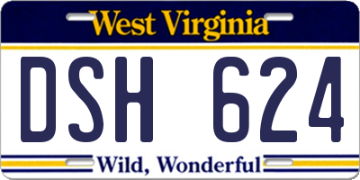 WV license plate DSH624