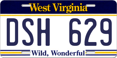 WV license plate DSH629