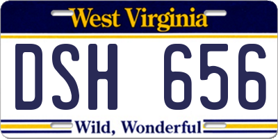 WV license plate DSH656