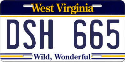 WV license plate DSH665