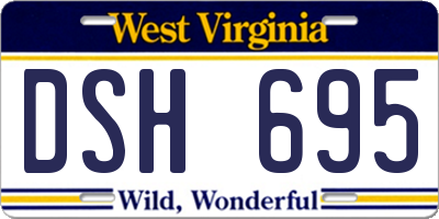 WV license plate DSH695