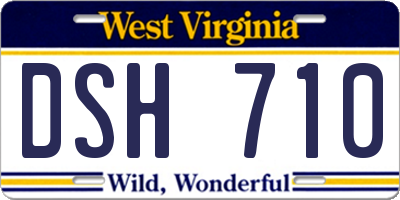 WV license plate DSH710