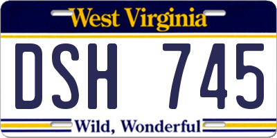 WV license plate DSH745