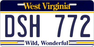 WV license plate DSH772