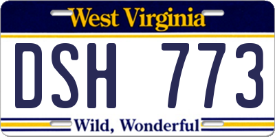 WV license plate DSH773