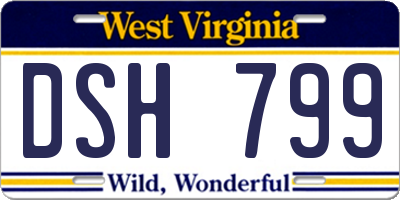 WV license plate DSH799