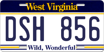 WV license plate DSH856