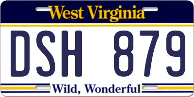 WV license plate DSH879