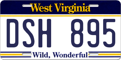 WV license plate DSH895