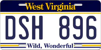 WV license plate DSH896