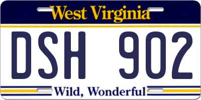 WV license plate DSH902