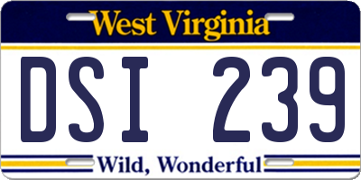 WV license plate DSI239