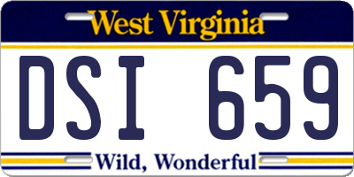 WV license plate DSI659