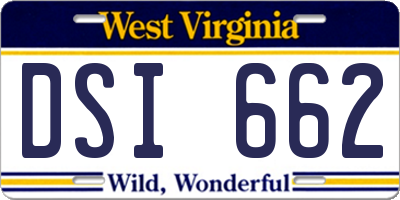 WV license plate DSI662