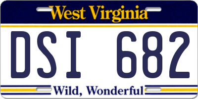 WV license plate DSI682