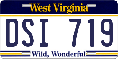 WV license plate DSI719