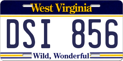WV license plate DSI856