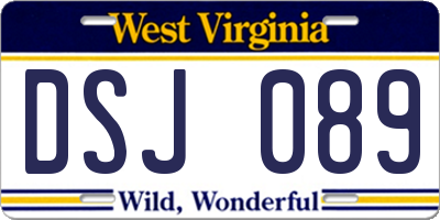 WV license plate DSJ089