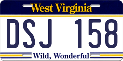 WV license plate DSJ158