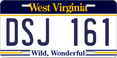 WV license plate DSJ161