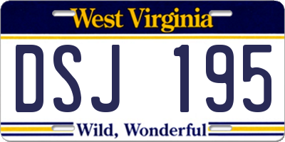 WV license plate DSJ195