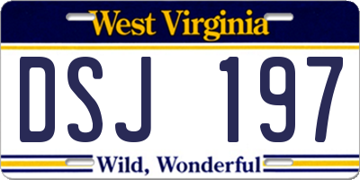 WV license plate DSJ197