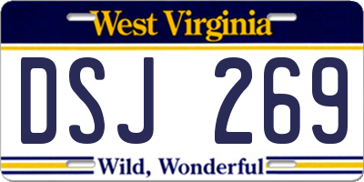 WV license plate DSJ269