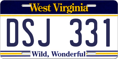 WV license plate DSJ331