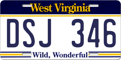 WV license plate DSJ346