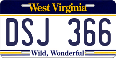 WV license plate DSJ366