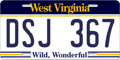 WV license plate DSJ367