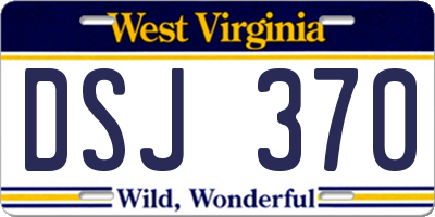 WV license plate DSJ370