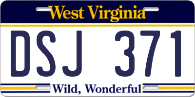 WV license plate DSJ371