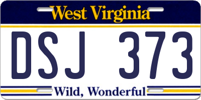 WV license plate DSJ373