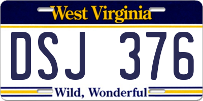 WV license plate DSJ376