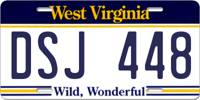 WV license plate DSJ448