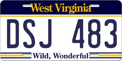WV license plate DSJ483