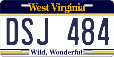 WV license plate DSJ484