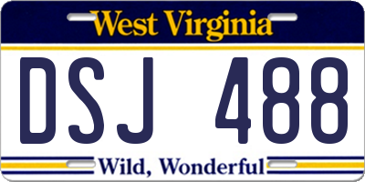WV license plate DSJ488