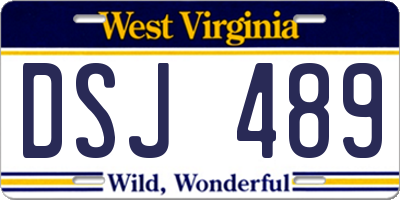 WV license plate DSJ489