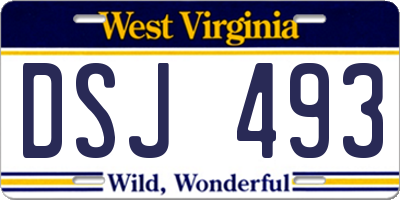 WV license plate DSJ493