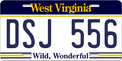 WV license plate DSJ556