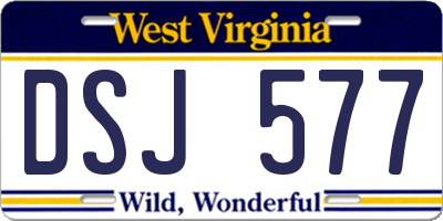 WV license plate DSJ577
