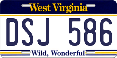 WV license plate DSJ586