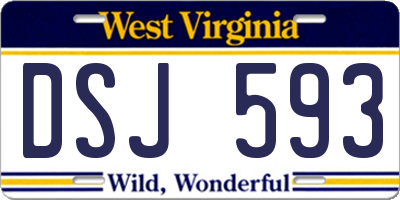 WV license plate DSJ593
