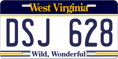 WV license plate DSJ628