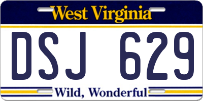 WV license plate DSJ629