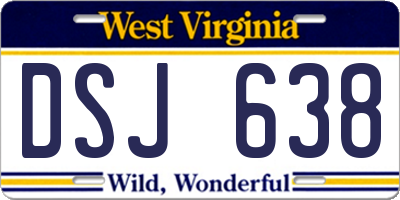 WV license plate DSJ638