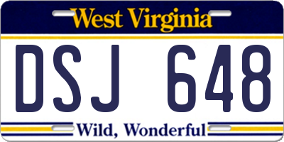 WV license plate DSJ648