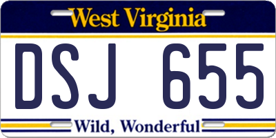 WV license plate DSJ655